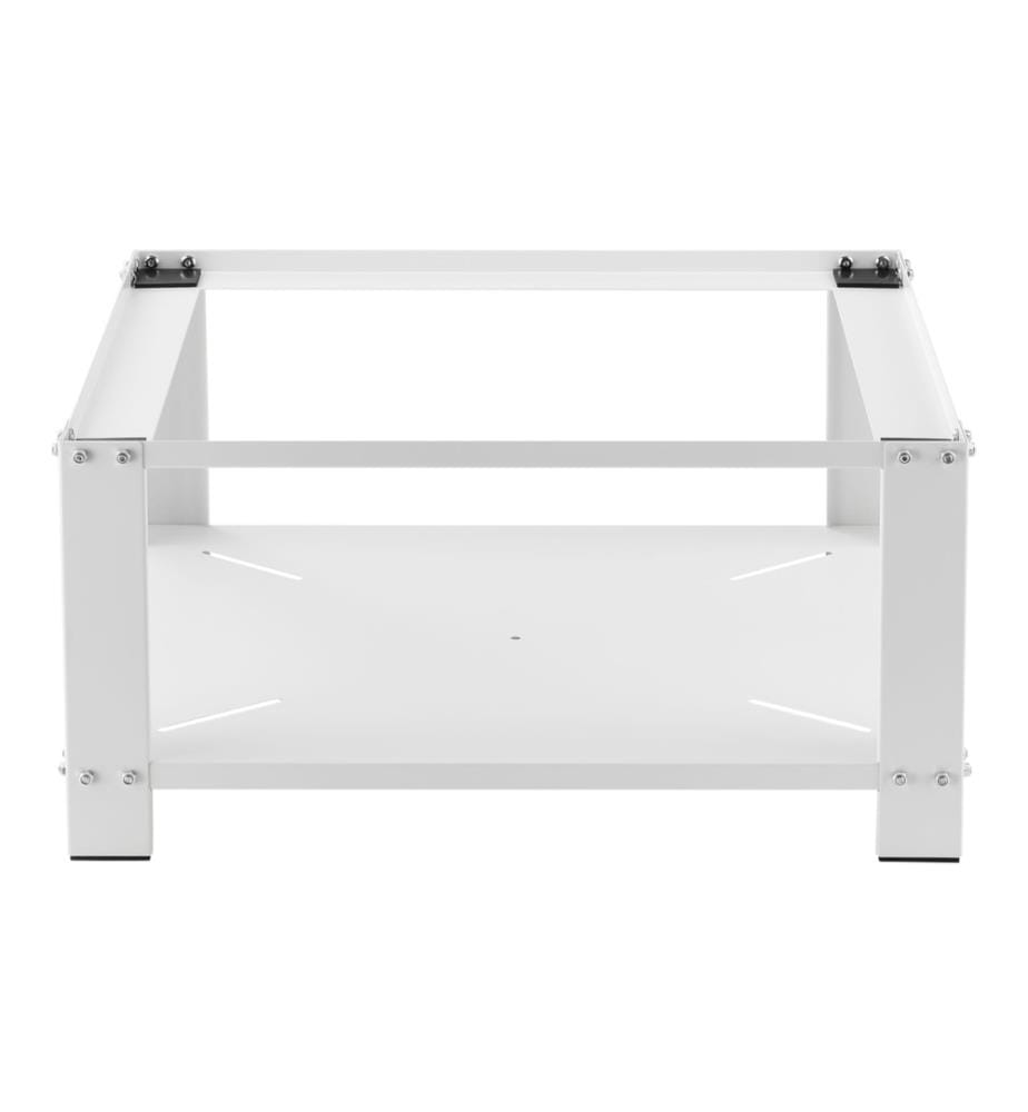 Socle de machine à laver Courtavon avec tablette Acier blanc