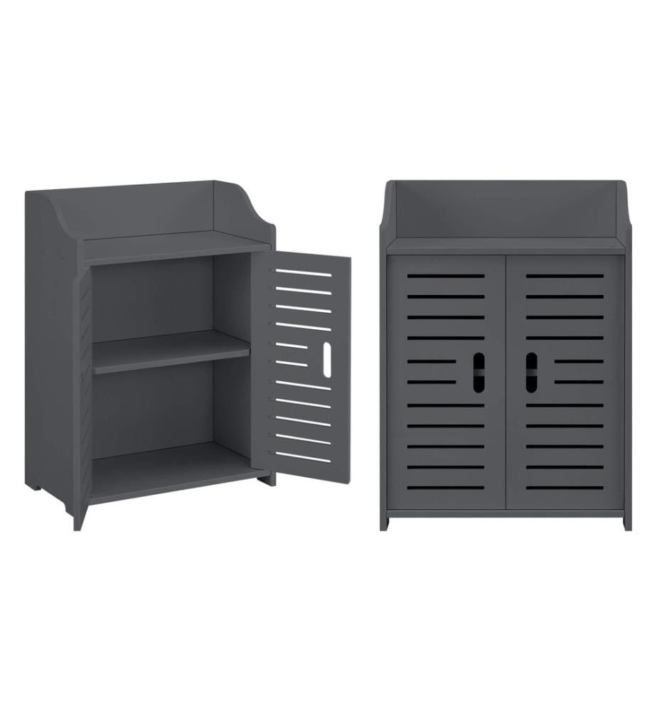 Badezi mmerschrank Trosa 62x45x25 cm WPC Dunkelgrau