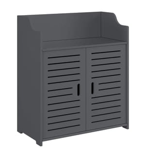 Armoire de salle de bain Trosa 72x60x32 cm WPC gris foncé