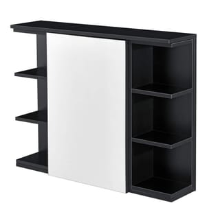 Armoire de salle de bains Harstad 64x80x20 cm Noir