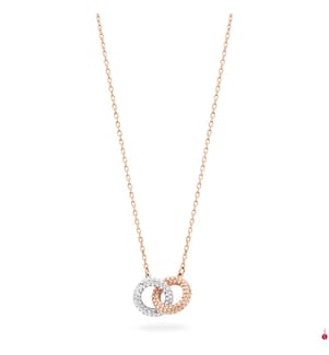 Necklace Stone - Silver and Rose Gold