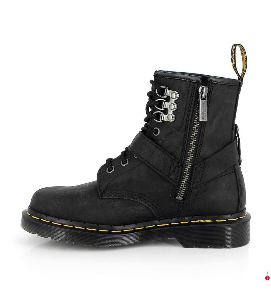 Bottines 1460 Buckle Harness - Noir