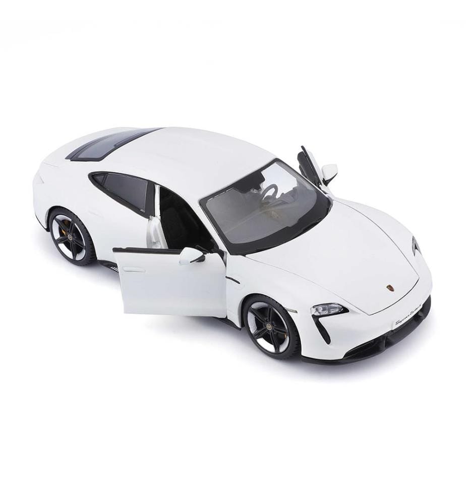 Burago Model Car Porsche Taycan Turbo S blanc 1… DeinDeal