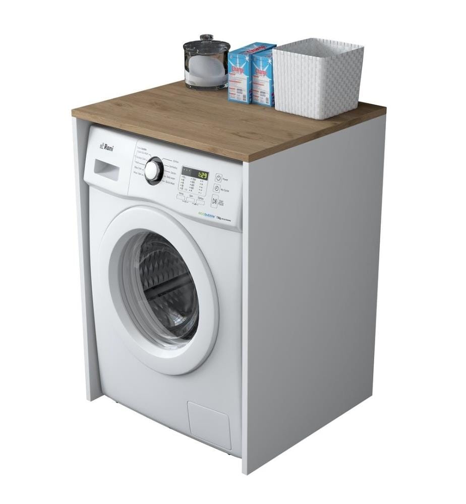 Woody Fashion Washing Machine Walnut Wh… DeinDeal