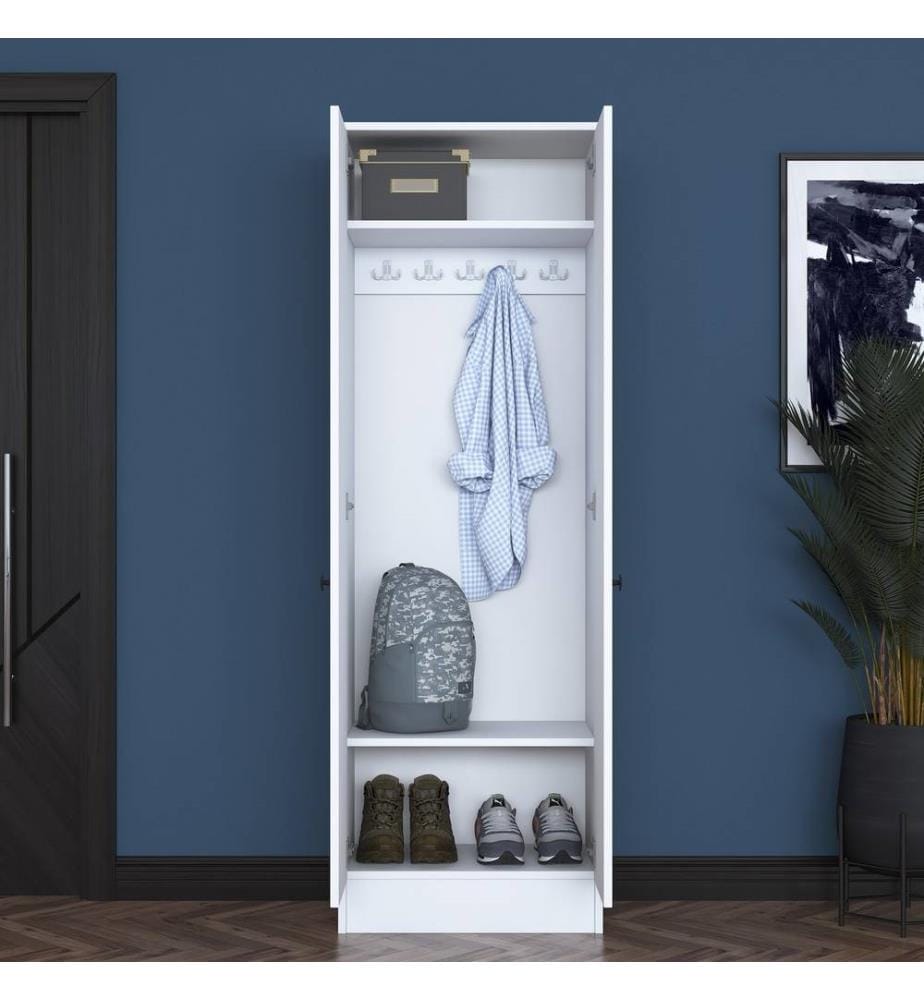 Woody Fashion Hall stand, white, melaminecoated… DeinDeal