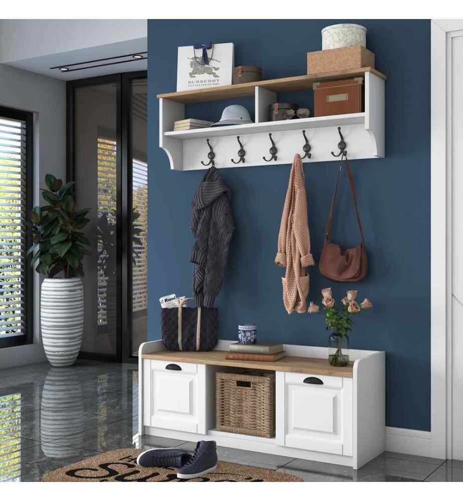 Woody Fashion Plank stand, white walnut, melamin… DeinDeal