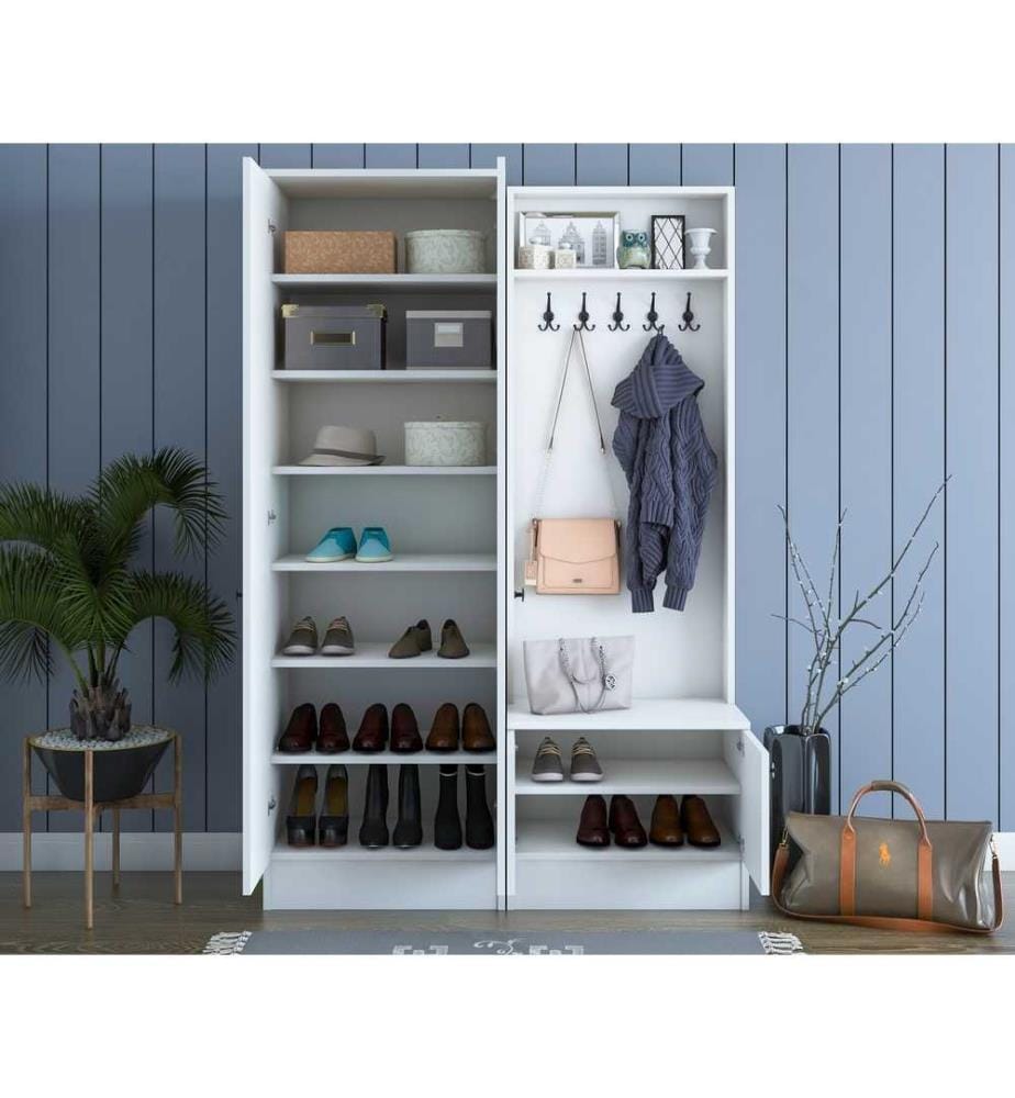 Woody Fashion Hall stand, white, melaminecoated… DeinDeal