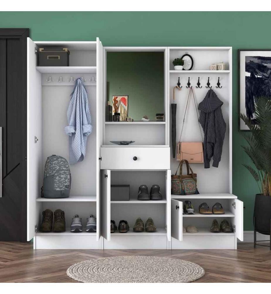 Woody Fashion Hall stand, white, melaminecoated… DeinDeal