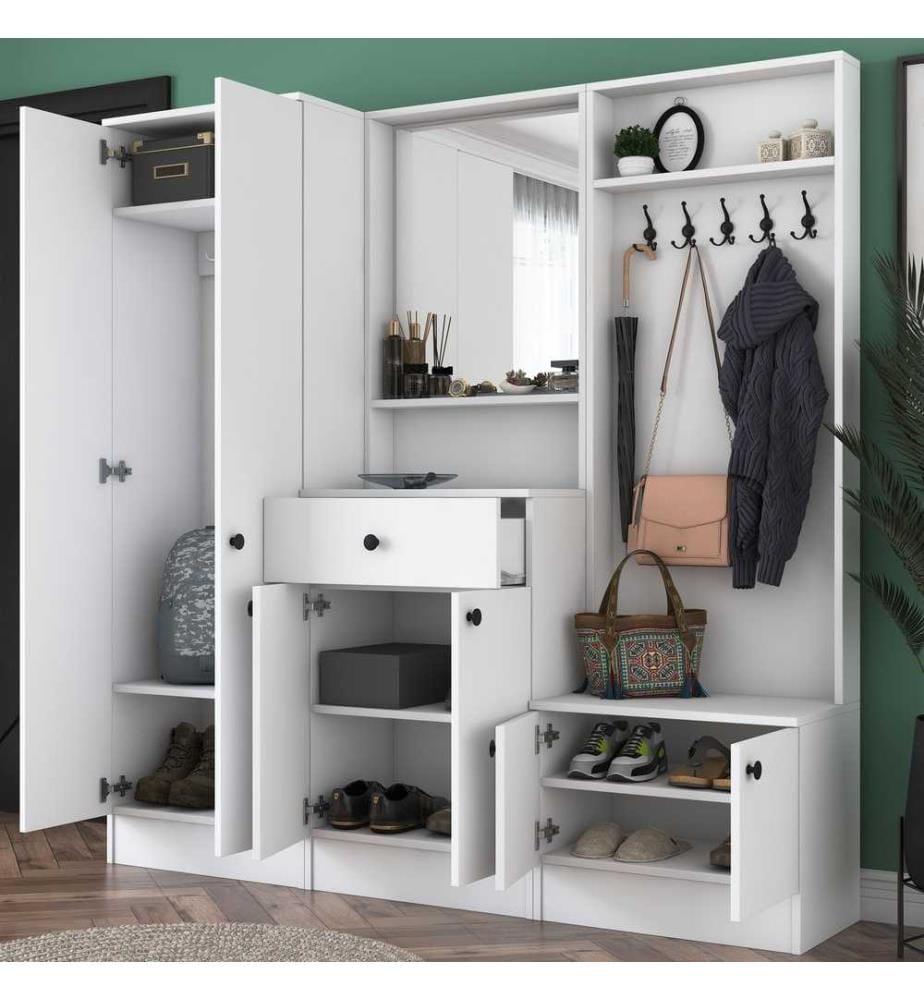 Woody Fashion Hall stand, white, melaminecoated… DeinDeal