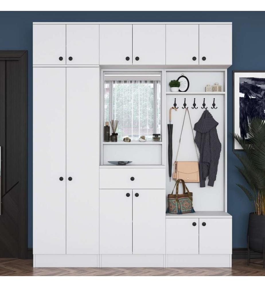 Woody Fashion Hall stand, white, melaminecoated… DeinDeal