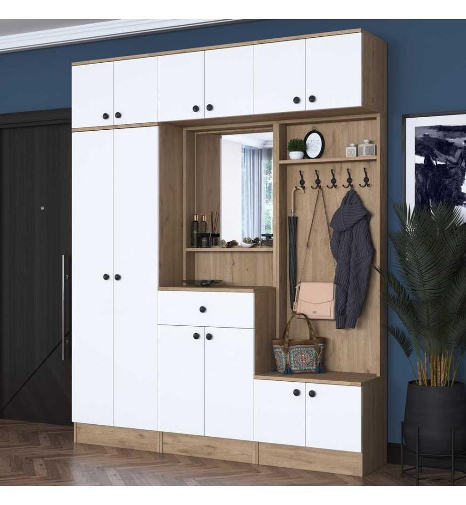 Woody Fashion Plank stand, white walnut, melamin… DeinDeal