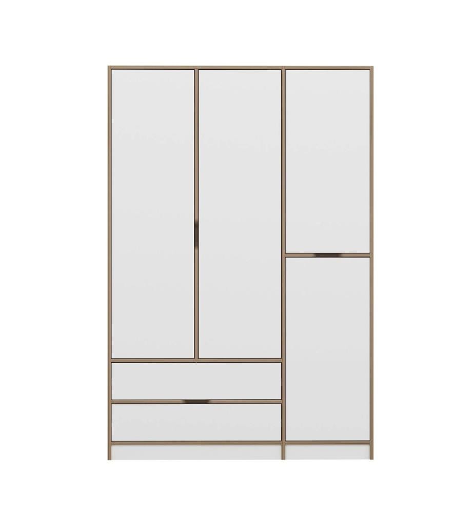 Woody Fashion Wardrobe Elina White and Gold DeinDeal