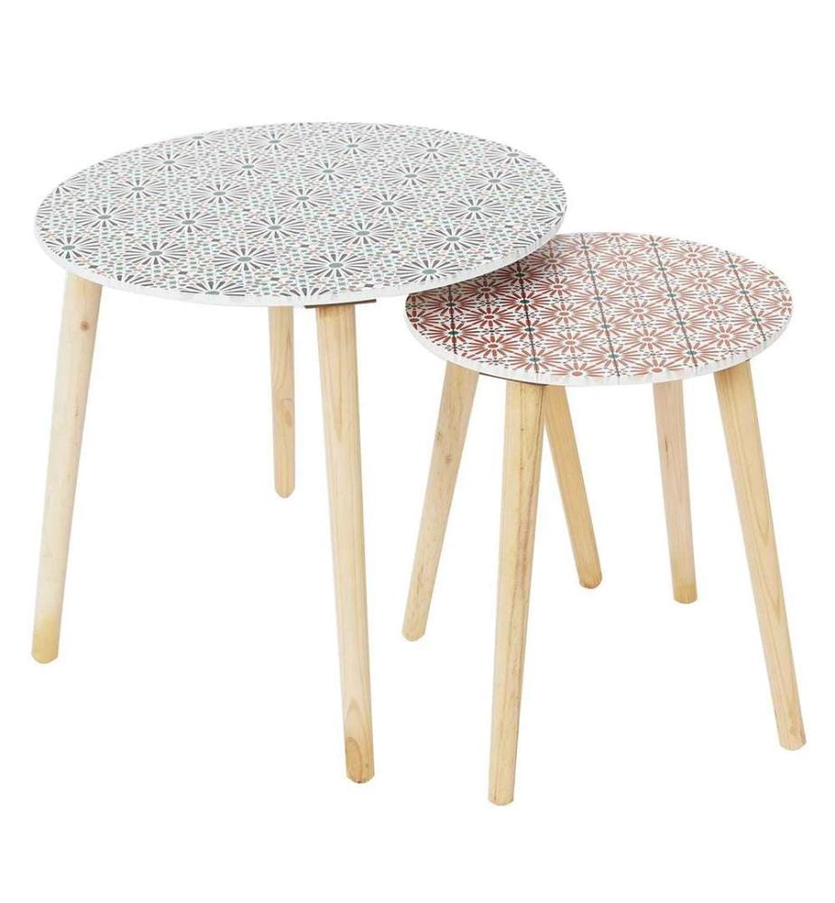 Set of 2 patio nesting tables Multicolore DeinDeal