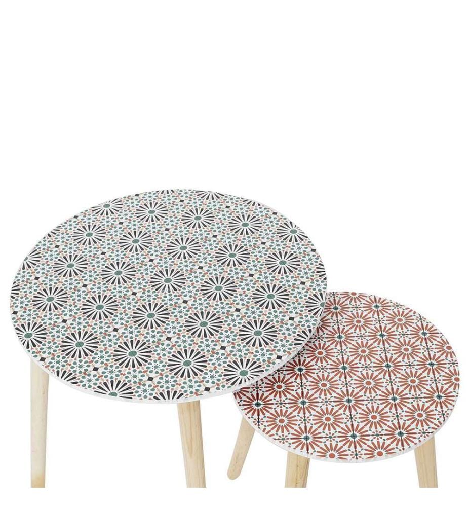 Set of 2 patio nesting tables Multicolore DeinDeal