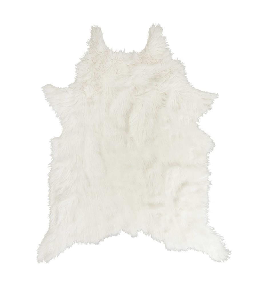 Faux Fur Beast Skin Rug White DeinDeal