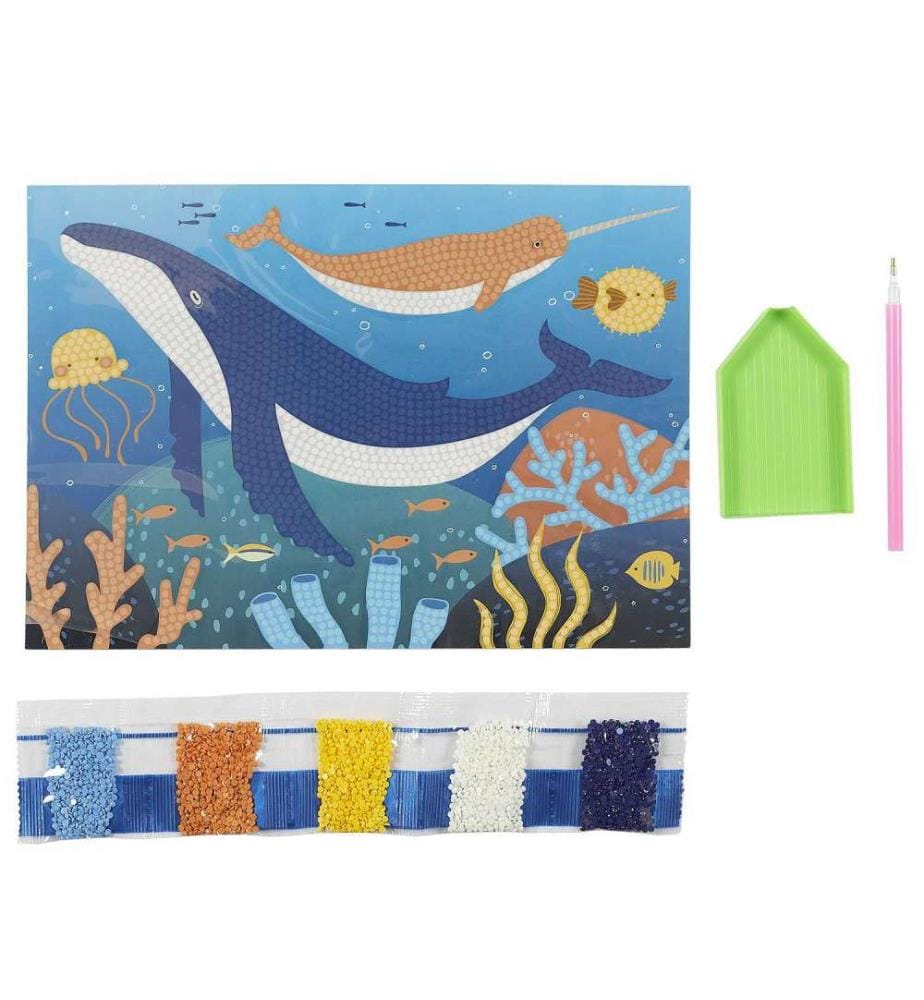 Set of 2 Glitter Coloring Drawings Multicolored DeinDeal