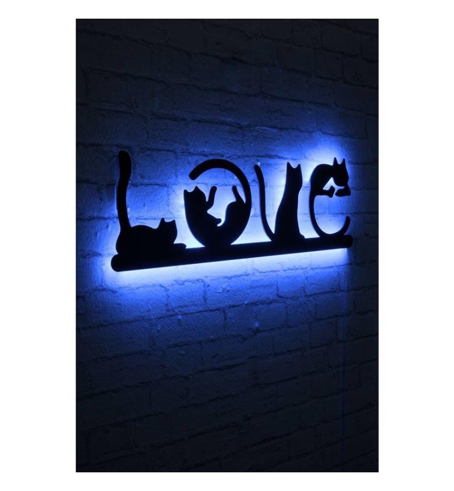Wallity Decorative Led Lighting, Blue, Black MDF… | DeinDeal