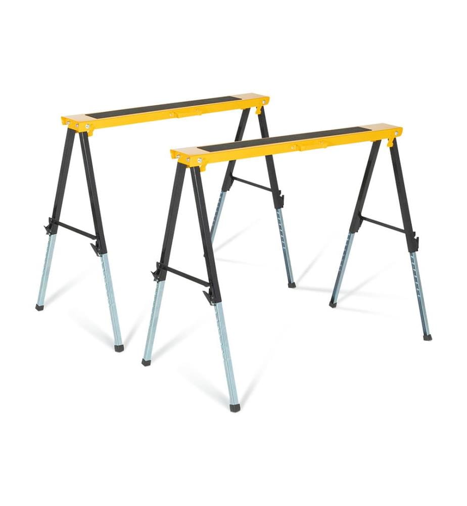 Set of 2 Telescopic Folding Trestles 99.5 x 45 c… | DeinDeal