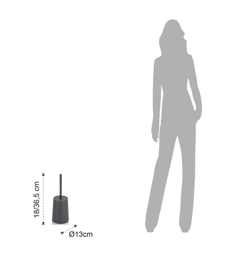 Tomasucci Toilet Brush Holders Cris Dark Gray DeinDeal