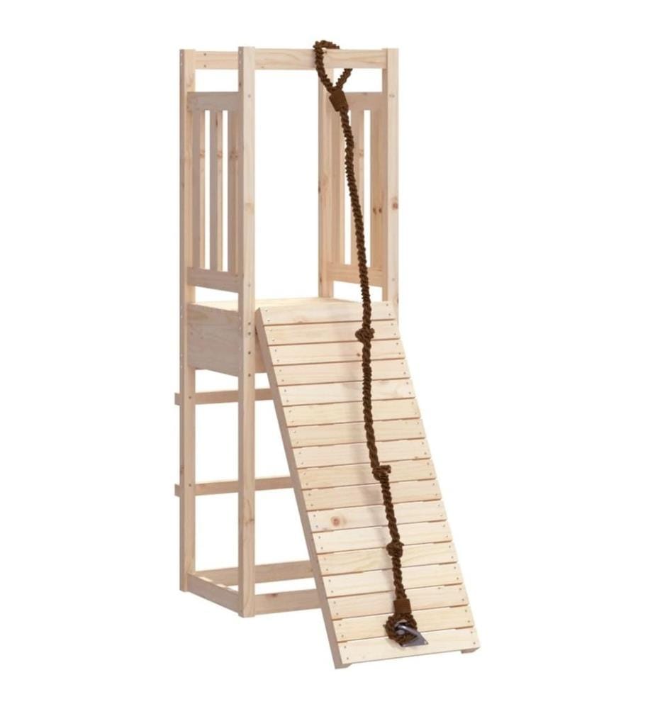 Vidaxl Tour De Jeu Avec Échelle Et Paroi Rocheuse Bois De Pin Imprégné à Prix
