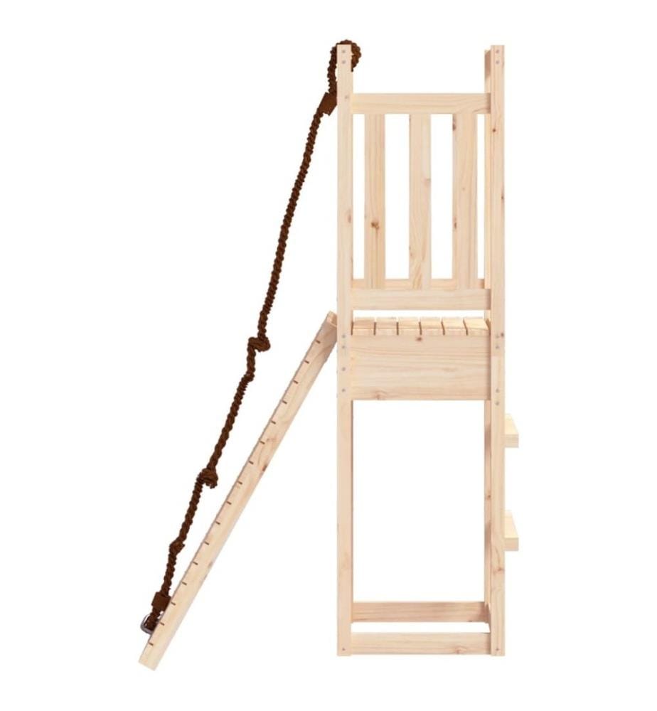 vidaXL Tour de jeu - Maison de jeu extérieure en pin imprégné avec toit en polyester, installation flexible pour jardin - 85 x 52,5 x 239 cm