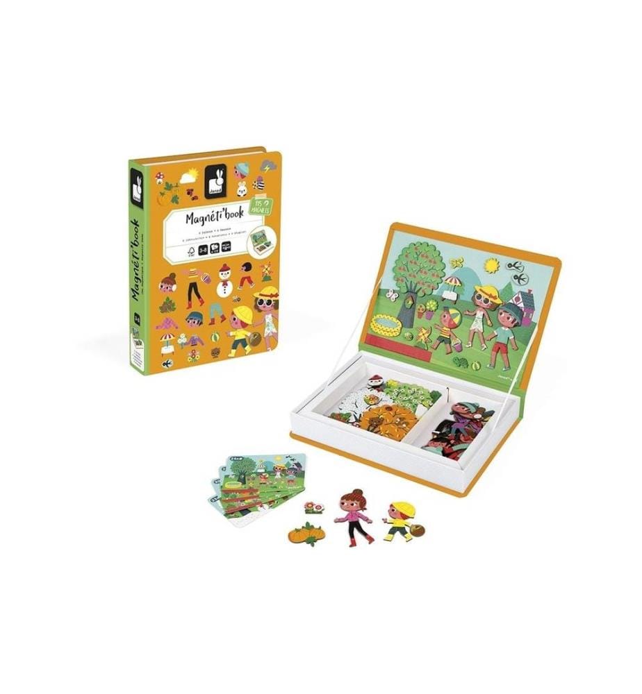 JANOD - Jouets d'occupation Livre magnétique 4 saisons