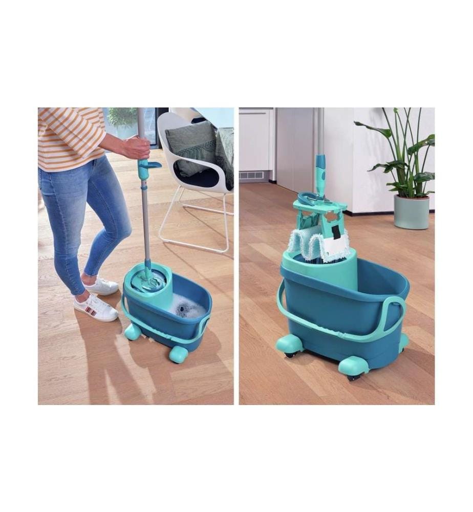 LEIFHEIT - Flachwischer Clean Twist M Ergo mit Rollen