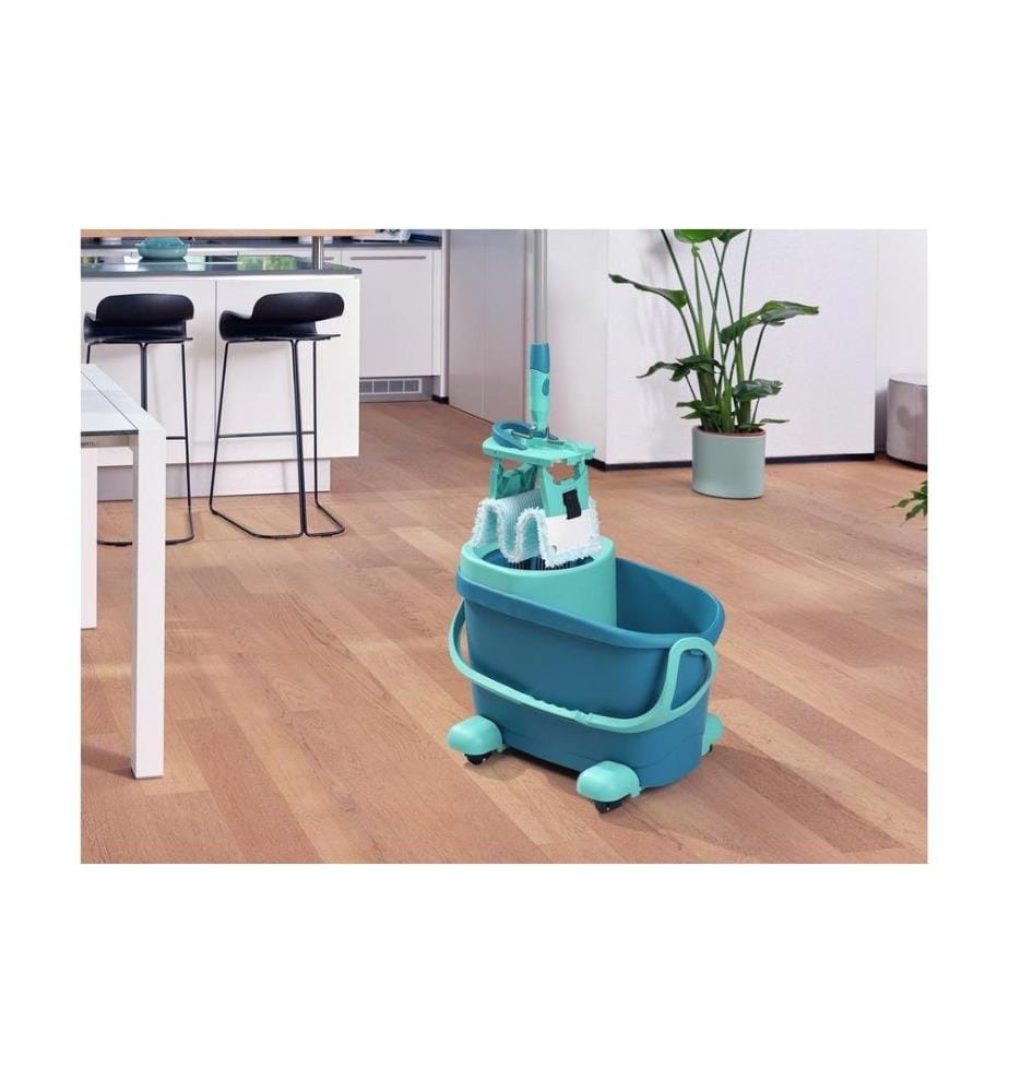 LEIFHEIT - Flachwischer Clean Twist M Ergo mit Rollen
