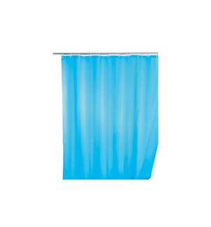 WENKO - Rideau de douche Anti-moisissure 180 x 200 cm, Bleu