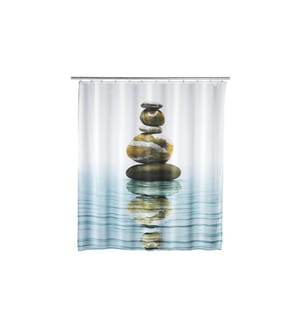 WENKO - Rideau de douche Meditation 180 x 200 cm, Multicolore