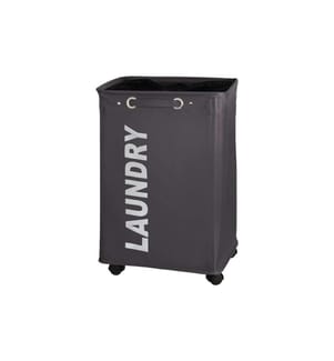 WENKO - Wäschesammler Quadro 79 l, Schwarz