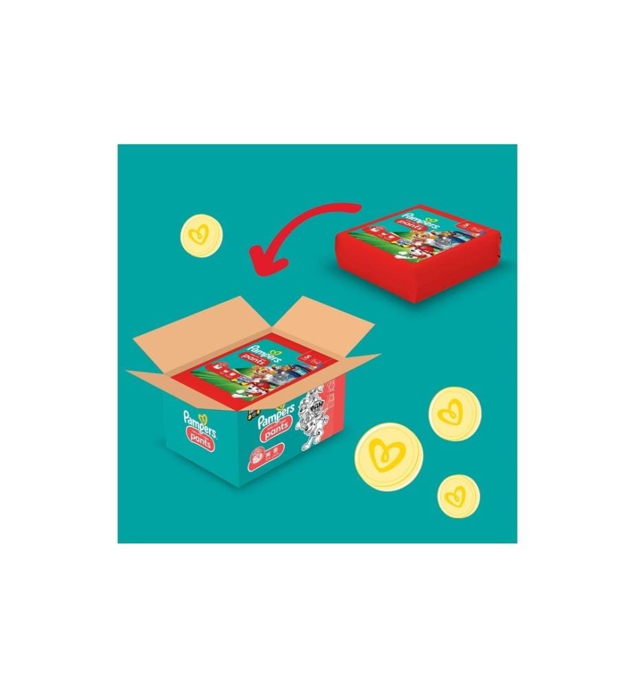 PAMPERS - Couches Baby Dry Pants Paw Patrol Junior taille 5