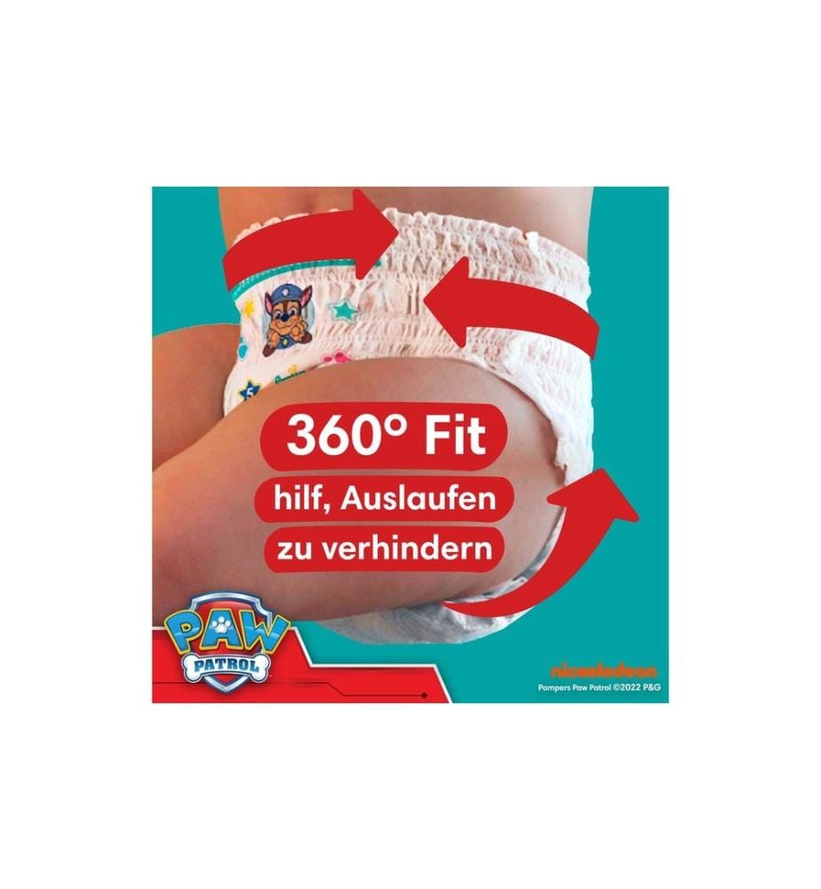 PAMPERS - Couches Baby Dry Pants Paw Patrol Junior taille 5
