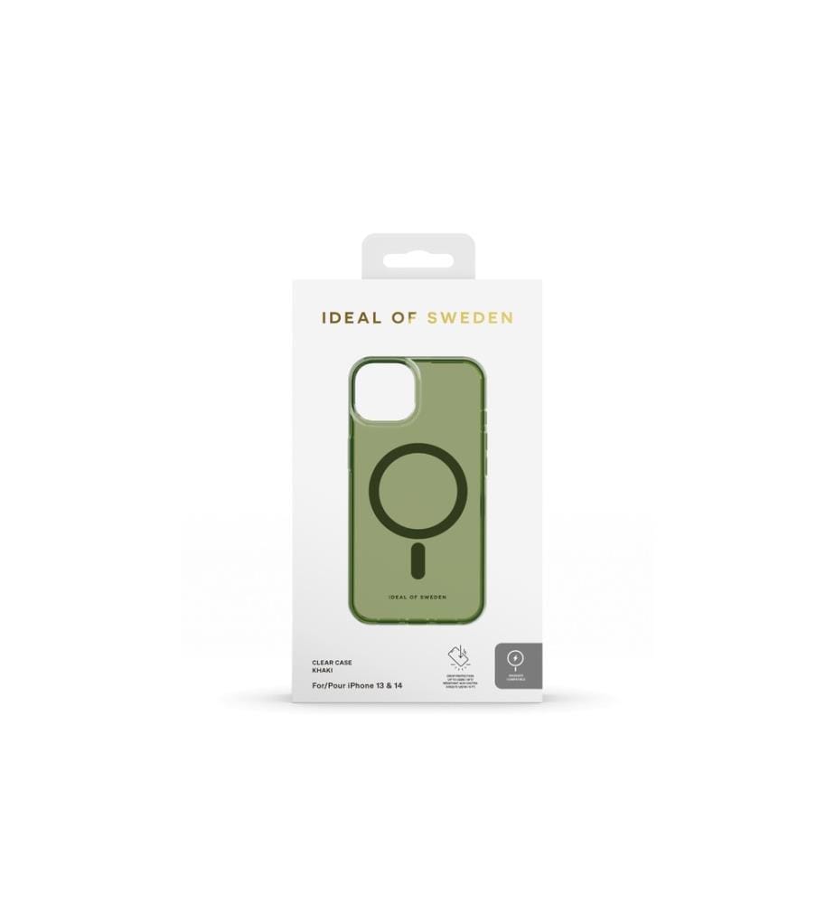 IDEAL OF SWEDEN - Coque arrière Clear Case iPhone 14/13 Khaki