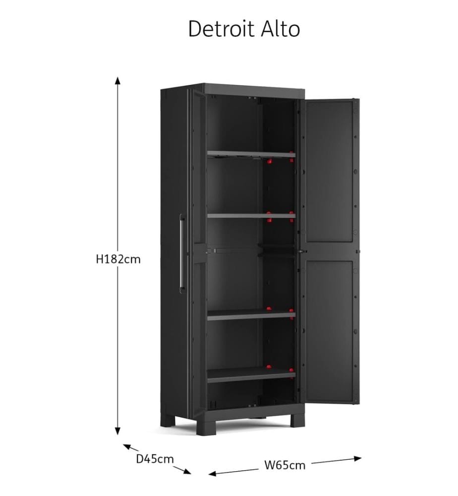 Keter Keter XL 4-shelf cabinet in Detroit High B… | DeinDeal