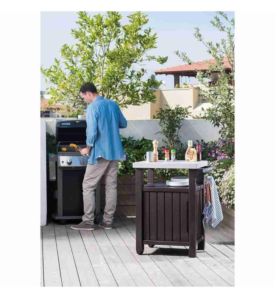 Keter Keter BBQ side table Unity, brown, L 70 x … DeinDeal