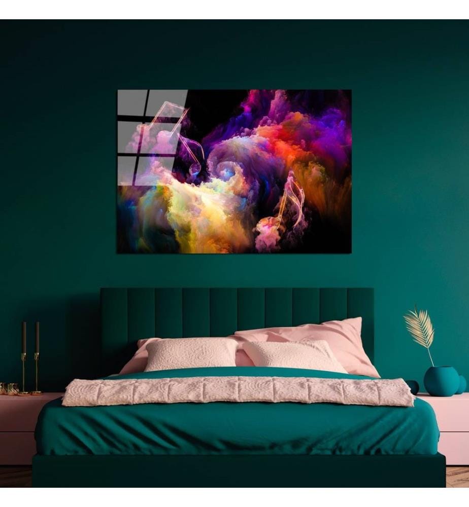 Decorative Tempered Glass Painting, Multicolor, 100% Tempered Glass