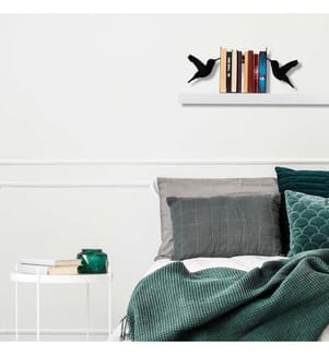 Serre-livres en métal, noir, métal