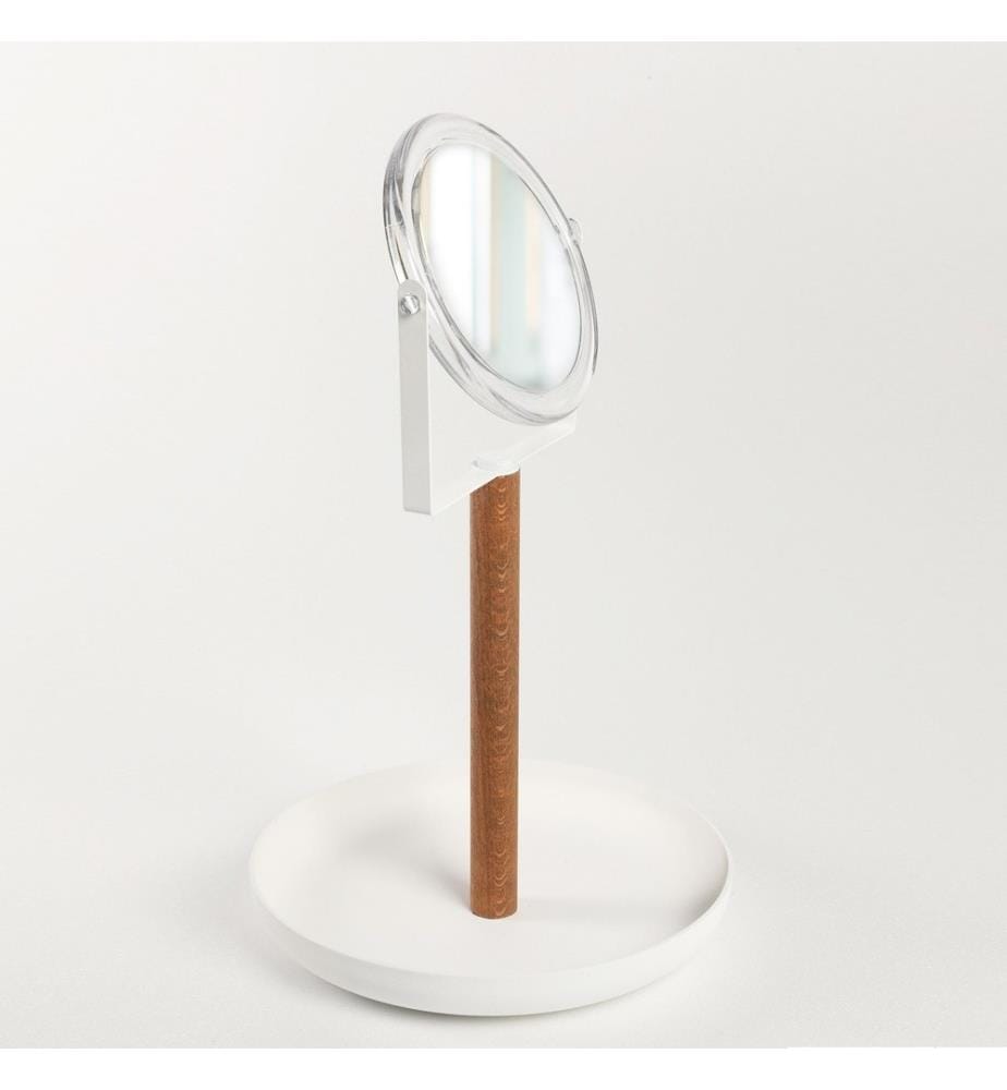 Organisateur de porte-bijoux, blanc, métal (épaisseur : 1,2 Mm), bois de pin (épaisseur : 20 Mm)