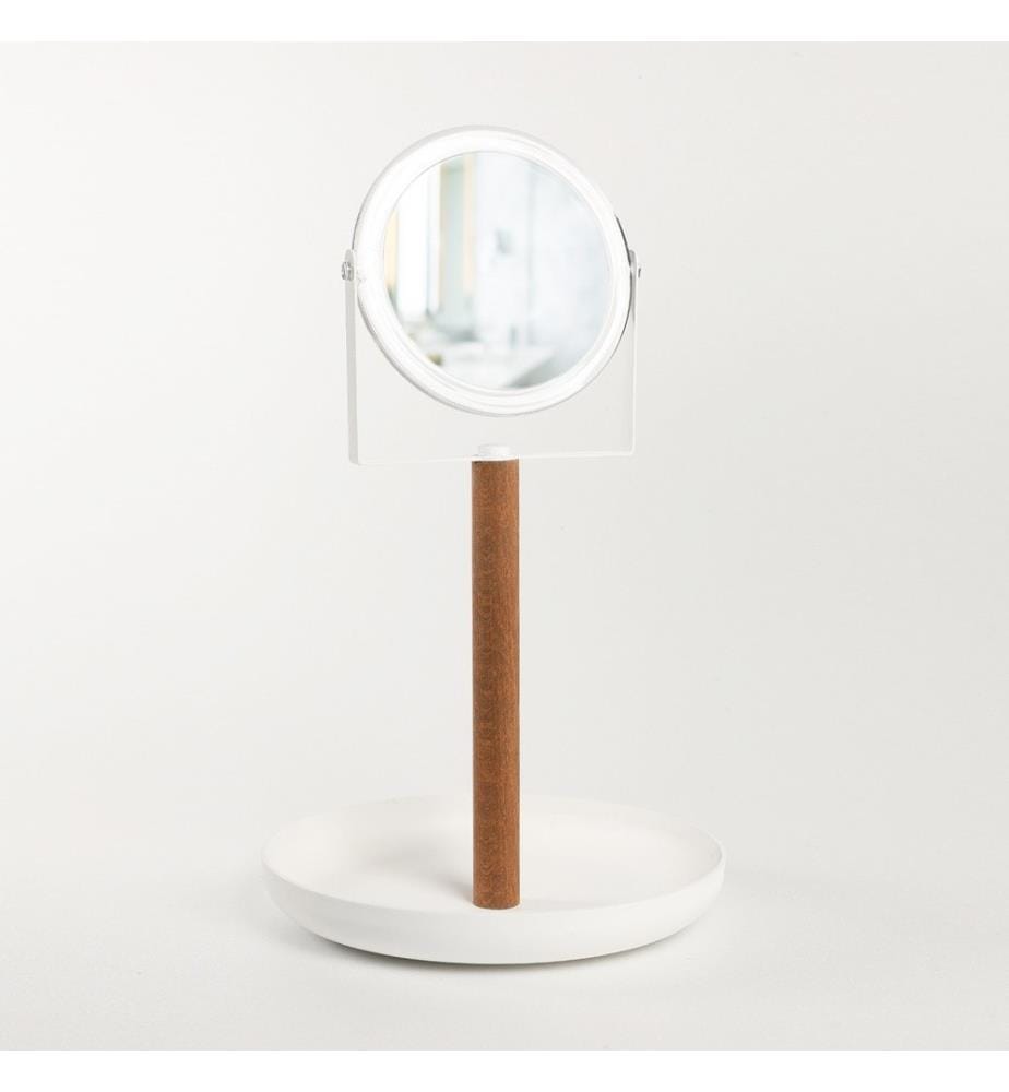 Organisateur de porte-bijoux, blanc, métal (épaisseur : 1,2 Mm), bois de pin (épaisseur : 20 Mm)