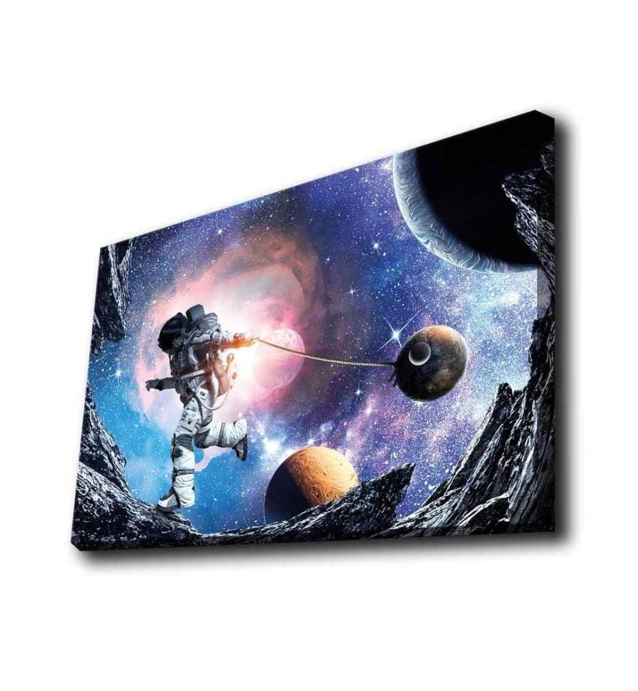 Peinture sur toile décorative éclairée par LED, multicolore, toile polyester