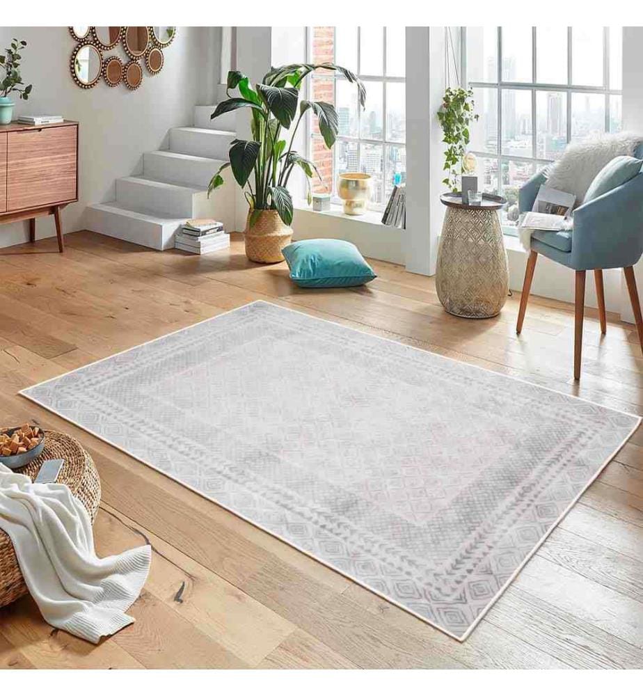 Carpet, Grey, 70% Cotton - 30% Chenille, 80 x 120 cm