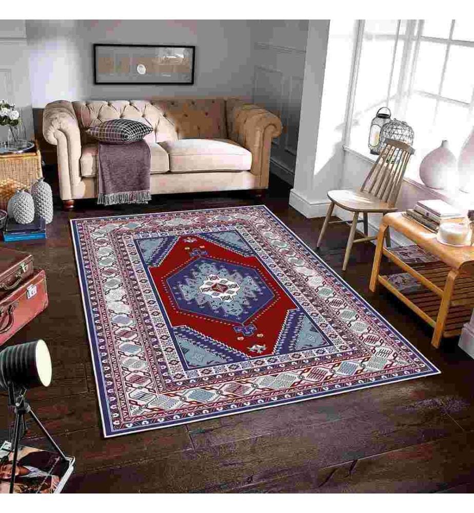 Carpet, Claret Red, 70% Cotton - 30% Chenille, 60 x 100 cm