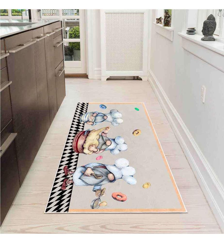 Carpet, Grey, 70% Cotton - 30% Chenille, 100 x 200 cm