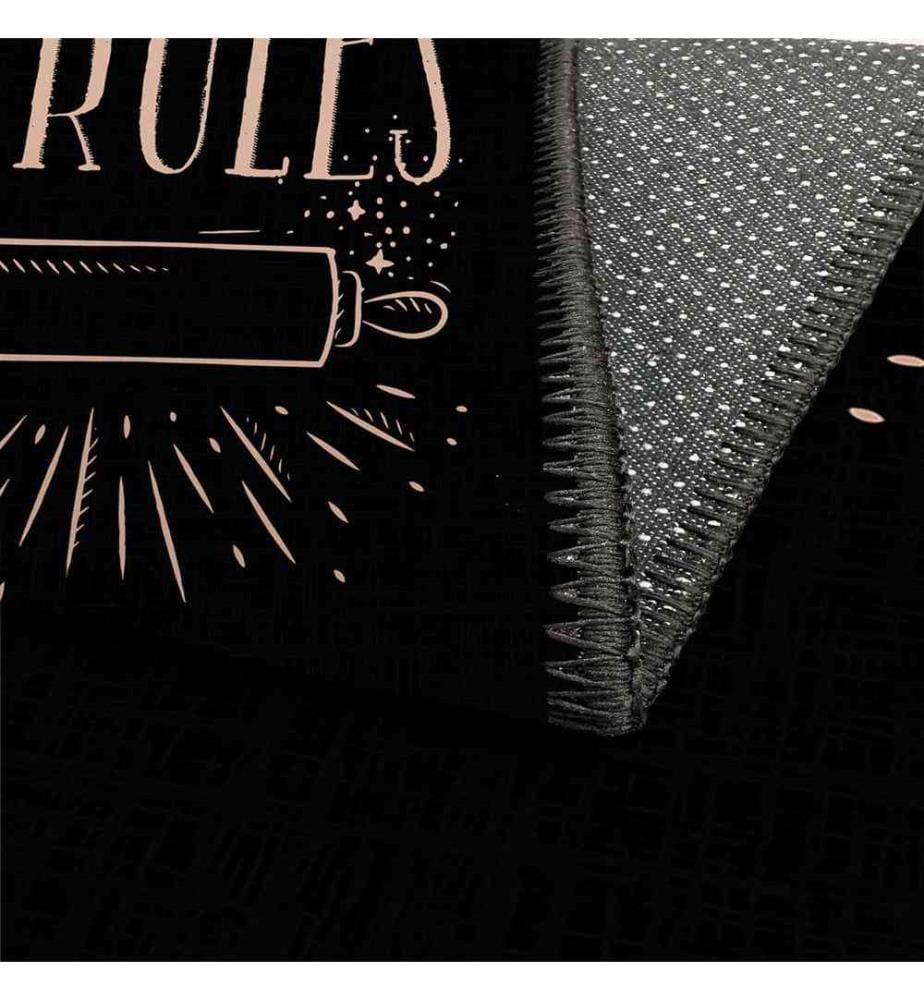 Carpet, Black, 70% Cotton - 30% Chenille, 160 x 230 cm