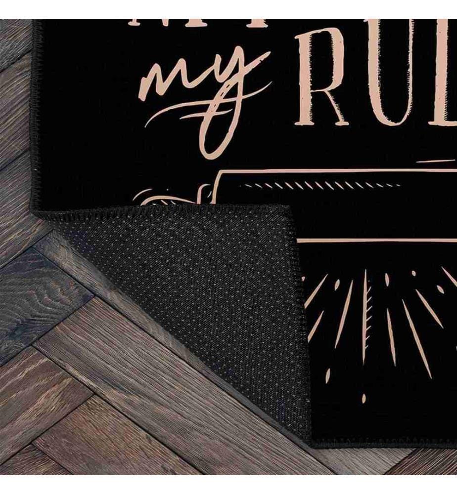 Carpet, Black, 70% Cotton - 30% Chenille, 160 x 230 cm