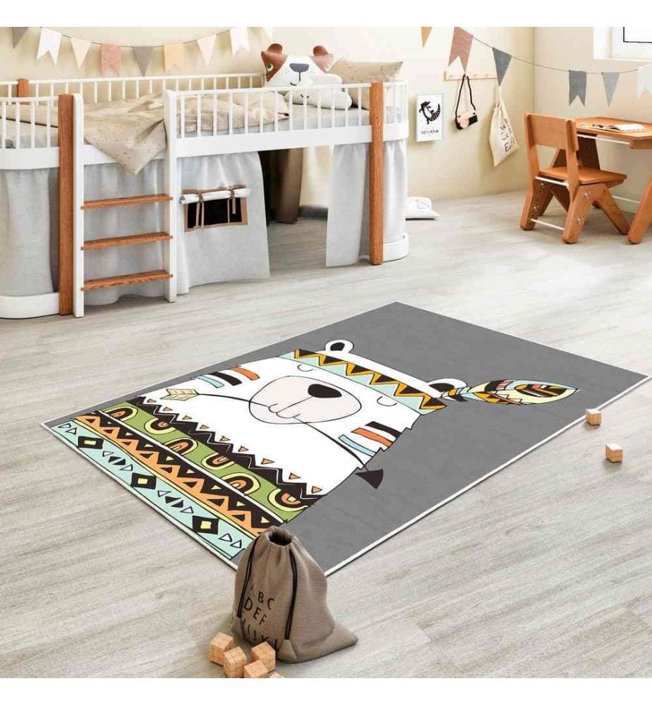 Carpet, Grey, 70% Cotton - 30% Chenille, 60 x 100 cm