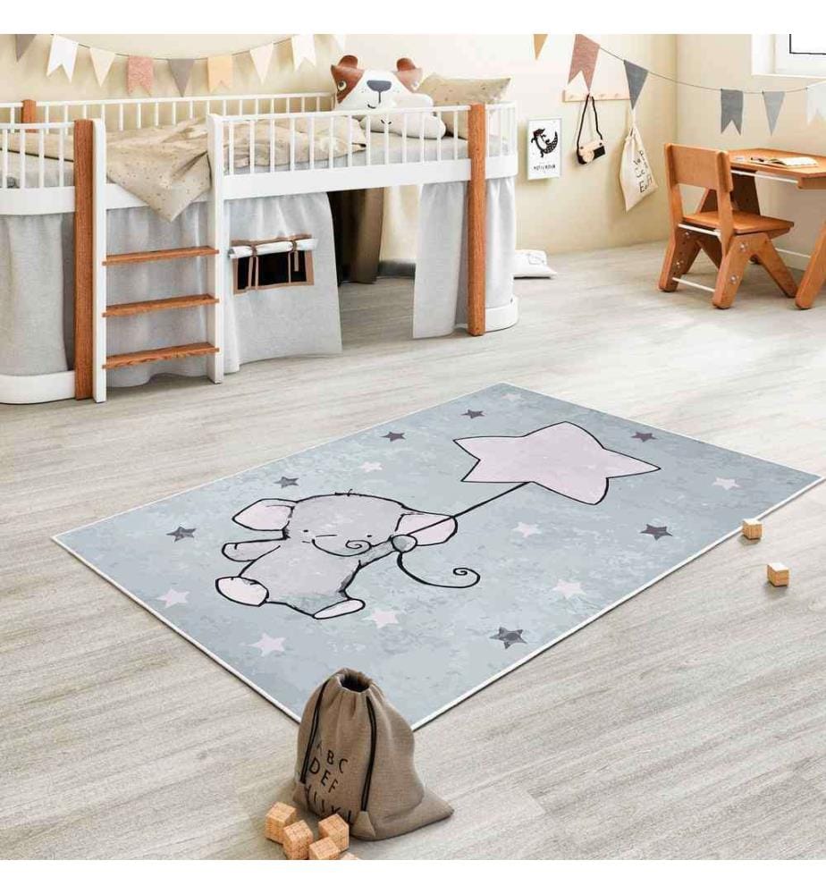 Carpet, Grey, 70% Cotton - 30% Chenille, 120 x 180 cm