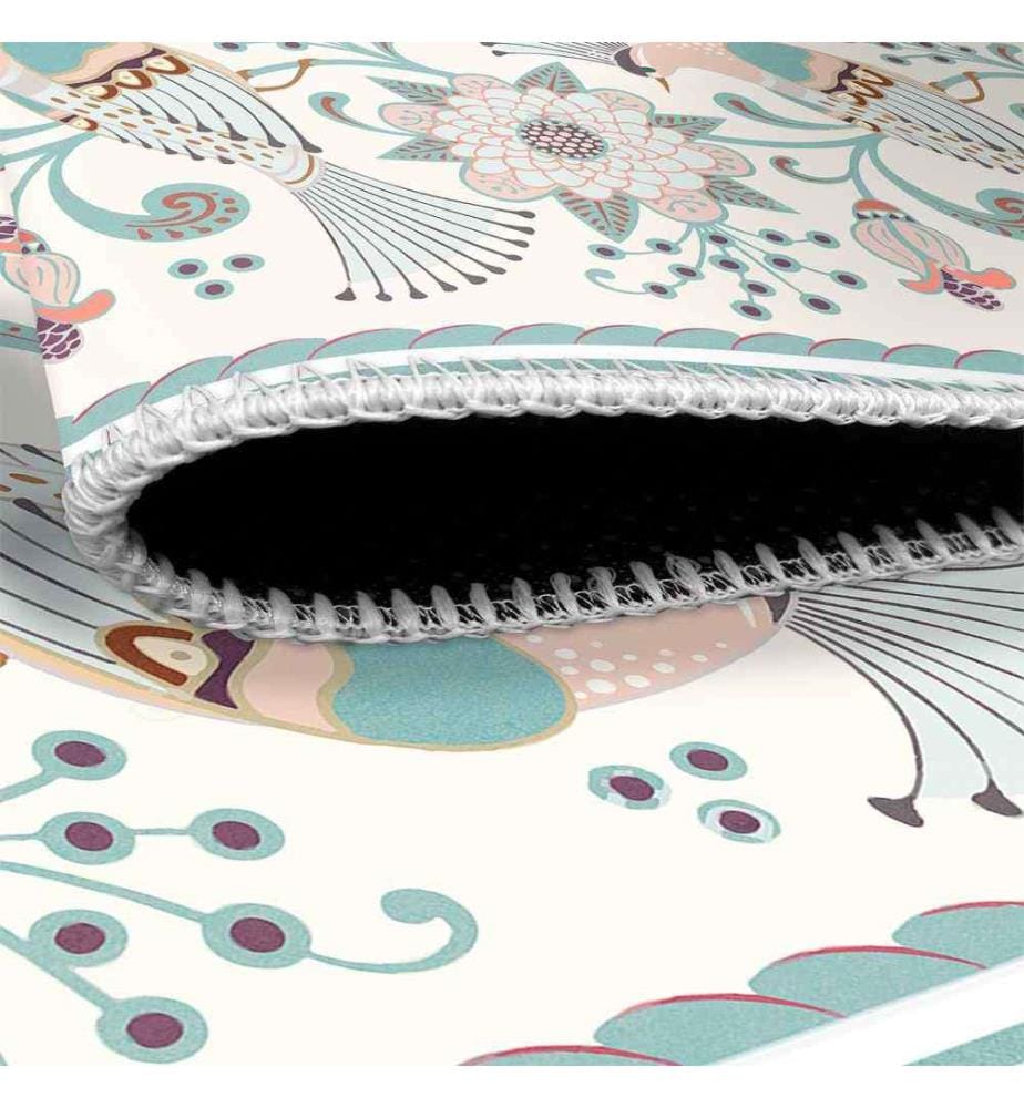 Carpet, Cream, Green, 70% Cotton - 30% Chenille, 80 x 200 cm