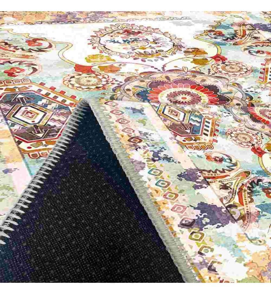Teppich, Multicolor, 70% Baumwolle - 30% Chenille, 80 x 200 cm